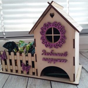 Intra απο ξύλο plywood 3mm-4mm πάχος - Πεταλούδα τσαγιού Δίασταση 30x30 cm Intraeaxys-lopqlj57