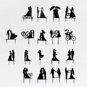 Intra απο ξύλο plywood 3mm-4mm πάχος - Γαμήλια Τούρτα Topper Νύφη Γαμπρός Δίασταση 30x30 cm Intraeaxys-51rrl431 - Image 1