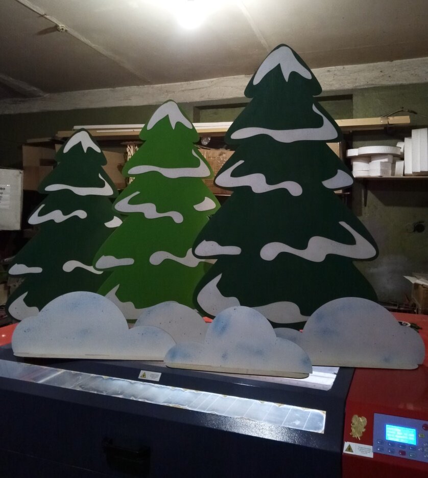 Intra απο ξύλο plywood 3mm-4mm πάχος - Πρότυπο μεγάλα δέντρα Δίασταση 30x30 cm Intraeaxys-ro6yzr37