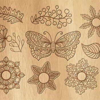 Intra απο ξύλο plywood 3mm-4mm πάχος - Vintage ντεκόρ πεταλούδας Δίασταση 30x30 cm Intraeaxys-qom99p13 - Image 1