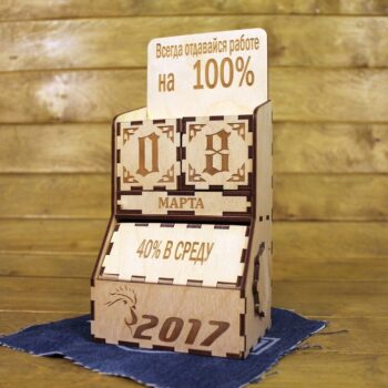 Intra απο ξύλο plywood 3mm-4mm πάχος - Vechny Calendar Δίασταση 30x30 cm Intraeaxys-67wxw812 - Image 1