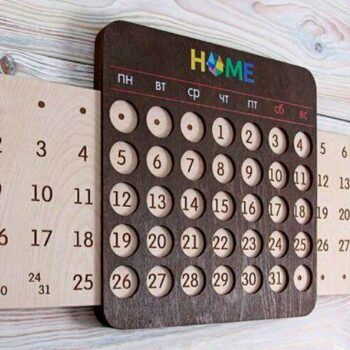 Intra απο ξύλο plywood 3mm-4mm πάχος - Σούπερ ημερολόγιο Δίασταση 30x30 cm Intraeaxys-yon4wx1r - Image 1