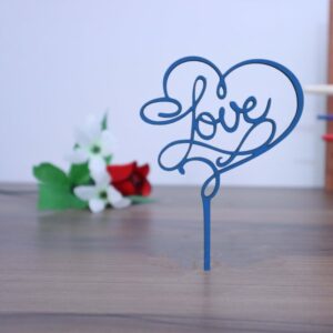 Intra απο ξύλο plywood 3mm-4mm πάχος - Love Cake Topper Γαμήλια διακόσμηση του Αγίου Βαλεντίνου Δίασταση 30x30 cm Intraeaxys-r7vmgx27