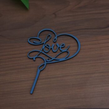 Intra απο ξύλο plywood 3mm-4mm πάχος - Love Cake Topper Γαμήλια διακόσμηση του Αγίου Βαλεντίνου Δίασταση 30x30 cm Intraeaxys-r7vmgx27 - Image 3