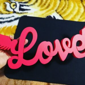 Intra απο ξύλο plywood 3mm-4mm πάχος - Romantic Love Wings Valentine Decor Δίασταση 30x30 cm Intraeaxys-pok35dd7