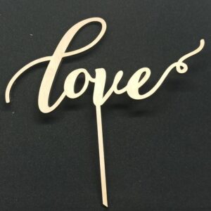 Intra απο ξύλο plywood 3mm-4mm πάχος - Love Cake Topper Valentine Cake Topper Δίασταση 30x30 cm Intraeaxys-lopq8e57