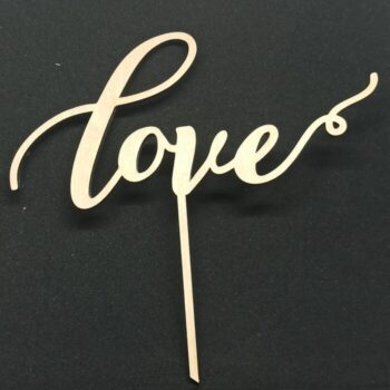 Intra απο ξύλο plywood 3mm-4mm πάχος - Love Cake Topper Valentine Cake Topper Δίασταση 30x30 cm Intraeaxys-lopq8e57 - Image 1