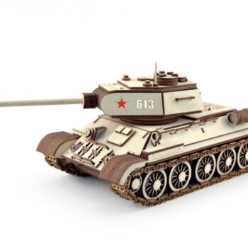 Intra απο ξύλο plywood 3mm-4mm πάχος - T-34 Tank 3D Puzzle Δίασταση 30x30 cm Intraeaxys-51rr0gd1 - Image 1
