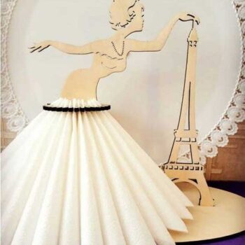 Intra απο ξύλο plywood 3mm-4mm πάχος - Πρότυπο θήκης χαρτοπετσέτας Paris Δίασταση 30x30 cm Intraeaxys-r7vmpwl7 - Image 1