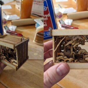 Intra απο ξύλο plywood 3mm-4mm πάχος - Πρότυπο μινιατούρα τοπίων Δίασταση 30x30 cm Intraeaxys-d1lvnnyo