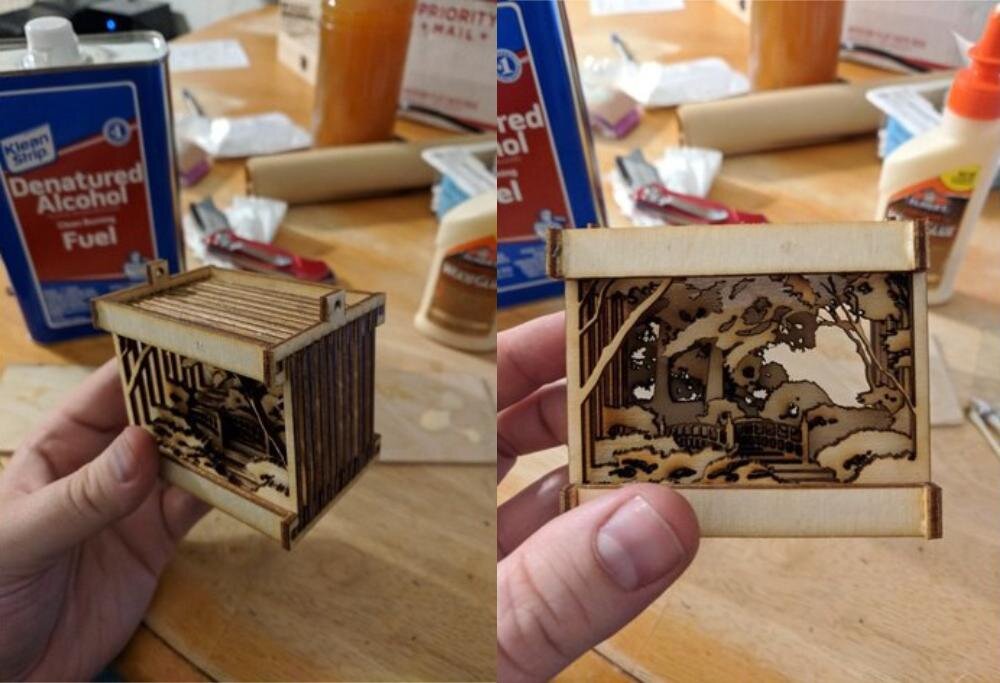 Intra απο ξύλο plywood 3mm-4mm πάχος - Πρότυπο μινιατούρα τοπίων Δίασταση 30x30 cm Intraeaxys-d1lvnnyo