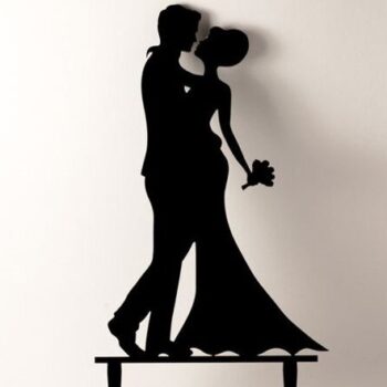 Intra απο ξύλο plywood 3mm-4mm πάχος - Διακοσμήσεις τούρτας με σιλουέτα γαμήλιας τούρτας Δίασταση 30x30 cm Intraeaxys-qommy3ro - Image 3