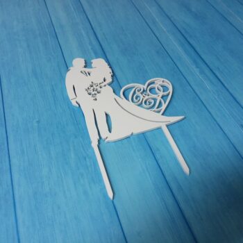 Intra απο ξύλο plywood 3mm-4mm πάχος - Εξατομικευμένο Custom Topper Γαμήλιας Τούρτας Δίασταση 30x30 cm Intraeaxys-r1z2gvn1 - Image 3