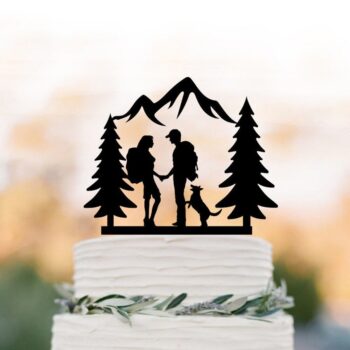 Intra απο ξύλο plywood 3mm-4mm πάχος - Πεζοπορία Wedding Couple Cake Topper Δίασταση 30x30 cm Intraeaxys-6o3yzmr7 - Image 1