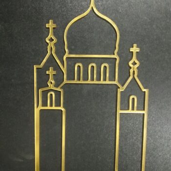 Intra απο ξύλο plywood 3mm-4mm πάχος - Christian Wedding Acrylic Cake Topper Δίασταση 20x20 cm Intraeaxys-ro6y9567 - Image 1