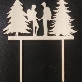 Intra απο ξύλο plywood 3mm-4mm πάχος - Τουριστικό Ζευγάρι Topper Δίασταση 30x30 cm Intraeaxys-eo4qd2w7 - Image 1