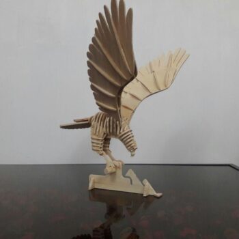 Intra απο ξύλο plywood 3mm-4mm πάχος - Hawk 3D Puzzle Δίασταση 30x30 cm Intraeaxys-pok38wj7 - Image 1