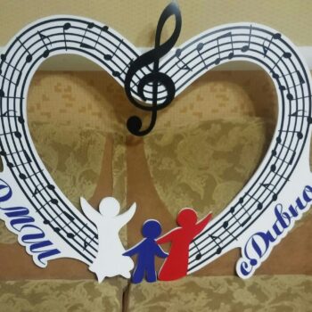 Intra απο ξύλο plywood 3mm-4mm πάχος - Έμβλημα του Μουσικού Σχολείου Δίασταση 30x30 cm Intraeaxys-075y5dko - Image 1