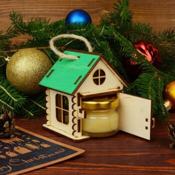 Intra απο ξύλο plywood 3mm-4mm πάχος - Κουτί συσκευασίας σε σχήμα σπιτιού για δώρα Δίασταση 30x30 cm Intraeaxys-eo4qemd7 - Image 1