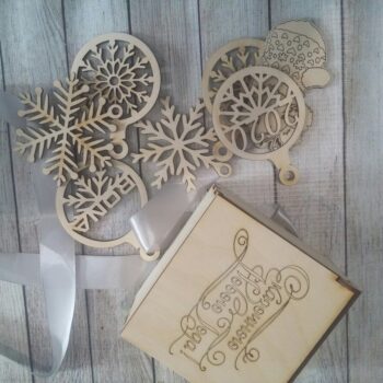 Intra απο ξύλο plywood 3mm-4mm πάχος - Ξύλινο Κουτί με Παιχνίδια Χιονιού 100x100x75mm Δίασταση 30x30 cm Intraeaxys-51rrk2m1 - Image 3