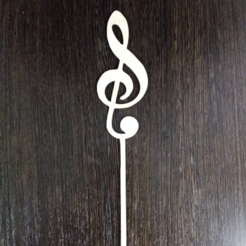 Intra απο ξύλο plywood 3mm-4mm πάχος - Μουσική Νότα Κέικ Τοπέρ Δίασταση 30x30 cm Intraeaxys-p7ymz3z7 - Image 1