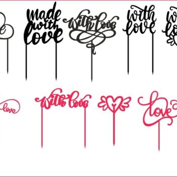 Intra απο ξύλο plywood 3mm-4mm πάχος - Love Cake Toppers Δίασταση 30x30 cm Intraeaxys-r7vmy2l7 - Image 1