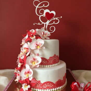 Intra απο ξύλο plywood 3mm-4mm πάχος - Τοπέρ γαμήλιας τούρτας με πρότυπο καρδιές Δίασταση 30x30 cm Intraeaxys-p7ym8x27 - Image 1