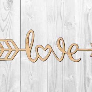 Intra απο ξύλο plywood 3mm-4mm πάχος - Πρότυπο αγάπης Topper Δίασταση 30x30 cm Intraeaxys-075y530o