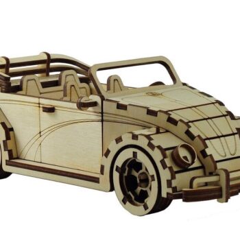 Intra απο ξύλο plywood 3mm-4mm πάχος - VW Fusca Cabriolet Δίασταση 30x30 cm Intraeaxys-eoxlprvo - Image 1