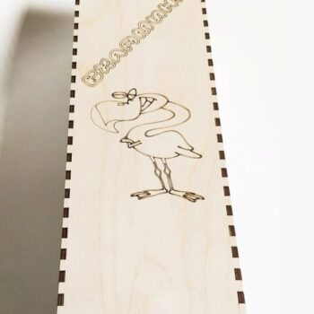 Intra απο ξύλο plywood 3mm-4mm πάχος - Κουτί δώρου Flamingo Δίασταση 30x30 cm Intraeaxys-r1z2z0n1 - Image 1