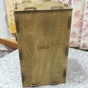 Intra απο ξύλο plywood 3mm-4mm πάχος - Πτυσσόμενο Ξύλινο Κουτί Πτυσσόμενο Κουτί αποθήκευσης Δίασταση 30x30 cm Intraeaxys-qommj95o