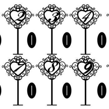 Intra απο ξύλο plywood 3mm-4mm πάχος - Αριθμοί ανεξάρτητου επιτραπέζιου σταντ Δίασταση 30x30 cm Intraeaxys-voq2reqo - Image 1