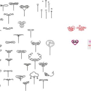 Intra απο ξύλο plywood 3mm-4mm πάχος - Πακέτο διανυσματικών κορυφών του Αγίου Βαλεντίνου Δίασταση 20x20 cm Intraeaxys-67w02212