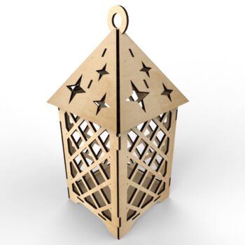 Intra απο ξύλο plywood 3mm-4mm πάχος - Ξύλινο Κομψό Φανάρι Δίασταση 30x30 cm Intraeaxys-zo9yw8x7 - Image 3