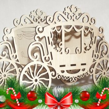 Intra απο ξύλο plywood 3mm-4mm πάχος - Carriage Flower Stand Candy Box Καλάθι 4mm Δίασταση 30x30 cm Intraeaxys-r1z2gjl1 - Image 1