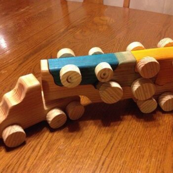 Intra απο ξύλο plywood 3mm-4mm πάχος - Ξύλινο φορτηγό παιχνιδιών με αφαιρούμενο πρότυπο αυτοκινήτων παιχνιδιών Δίασταση 30x30 cm Intraeaxys-ro6ym0q7 - Image 1