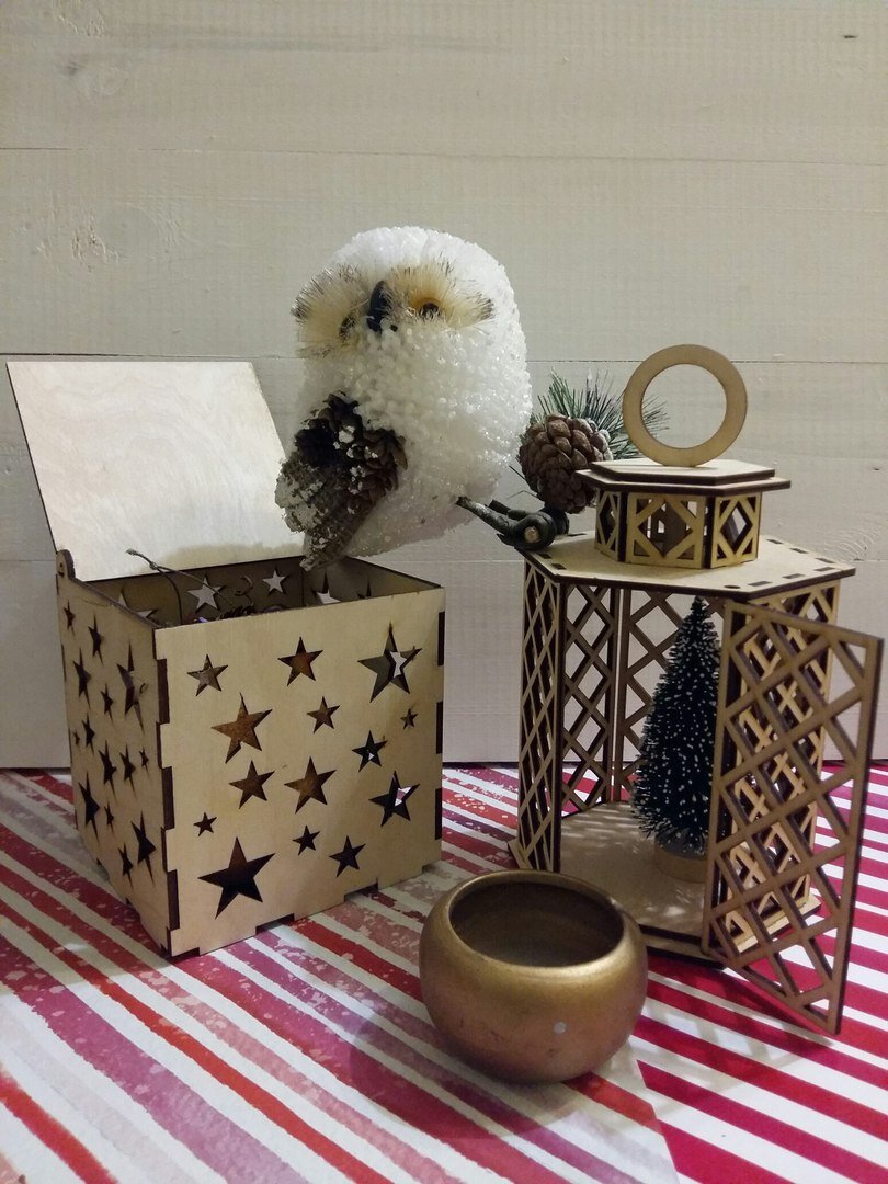 Intra απο ξύλο plywood 3mm-4mm πάχος - Διακοσμητικό Φανάρι Δίασταση 30x30 cm Intraeaxys-51rr2xv1