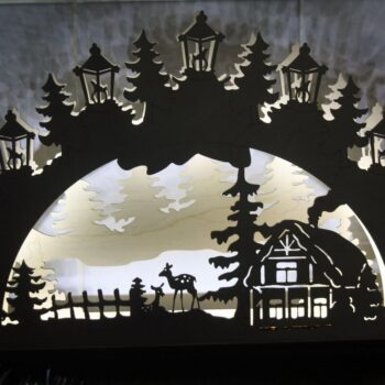 Intra απο ξύλο plywood 3mm-4mm πάχος - Νυχτερινό φως Σκηνικό ting Δίασταση 30x30 cm Intraeaxys-r7v0q2od - Image 1