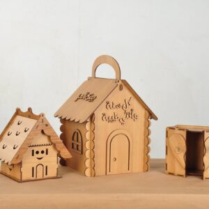 Intra απο ξύλο plywood 3mm-4mm πάχος - Ξύλινο κουτί με καρδιά Δίασταση 30x30 cm Intraeaxys-zo9y9p47