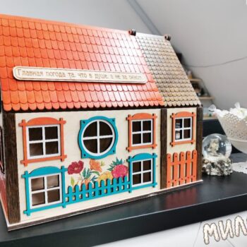 Intra απο ξύλο plywood 3mm-4mm πάχος - Tea House Φακουλάκια τσαγιού αποθήκευσης με κουτί αποθήκευσης καραμέλας Δίασταση 40x50 cm Intraeaxys-qommnpro - Image 1