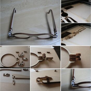 Intra απο ξύλο plywood 3mm-4mm πάχος - Αρχείο PDF Πτυσσόμενα Ξύλινα Γυαλιά Δίασταση 30x30 cm Intraeaxys-r7vm6257 - Image 1