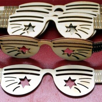 Intra απο ξύλο plywood 3mm-4mm πάχος - Πρότυπο γυαλιών κόντρα πλακέ Δίασταση 30x30 cm Intraeaxys-zo9y3xe7 - Image 1