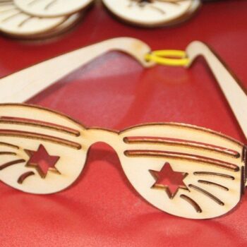 Intra απο ξύλο plywood 3mm-4mm πάχος - Party γυαλιά ηλίου κόντρα πλακέ Δίασταση 30x30 cm Intraeaxys-qommrjro - Image 1