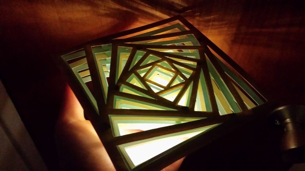 Intra απο ξύλο plywood 3mm-4mm πάχος - Φωτιστικό Squares Δίασταση 30x30 cm Intraeaxys-r1zn4p1l