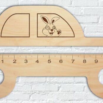 Intra απο ξύλο plywood 3mm-4mm πάχος - Ξύλινος χάρακας σχήμα αυτοκινήτου Δίασταση 30x30 cm Intraeaxys-voq2m4eo - Image 1