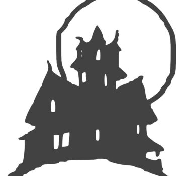 Intra απο ξύλο plywood 3mm-4mm πάχος - Κάστρο Clipart Halloween Δίασταση 30x30 cm Intraeaxys-eo462y1j - Image 1