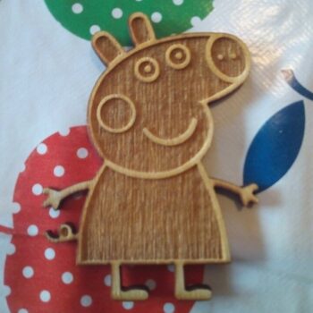 Intra απο ξύλο plywood 3mm-4mm πάχος - Πέπα Γουρουνάκι Δίασταση 30x30 cm Intraeaxys-078yxlno - Image 4