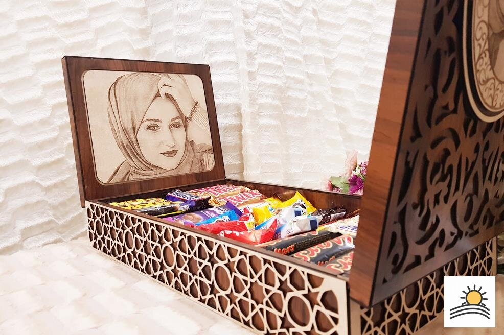 Intra απο ξύλο plywood 3mm-4mm πάχος - Εξατομικευμένο κουτί σοκολάτας Δίασταση 30x30 cm Intraeaxys-m1d6nmy7