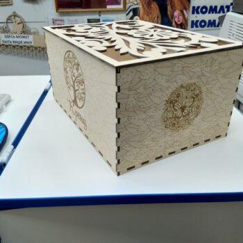 Intra απο ξύλο plywood 3mm-4mm πάχος - Διακοσμητικό Χαραγμένο Ξύλινο Κουτί με Καπάκι Για Έγγραφα Α4 Δίασταση 30x30 cm Intraeaxys-eoxl6m4o - Image 3