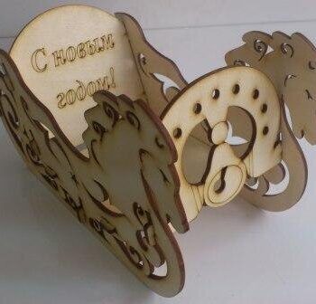 Intra απο ξύλο plywood 3mm-4mm πάχος - Πρότυπο έλκηθρου Άγιου Βασίλη Δίασταση 30x30 cm Intraeaxys-qommyz4o - Image 1